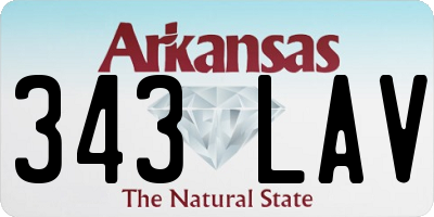 AR license plate 343LAV