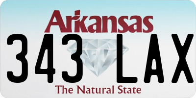 AR license plate 343LAX