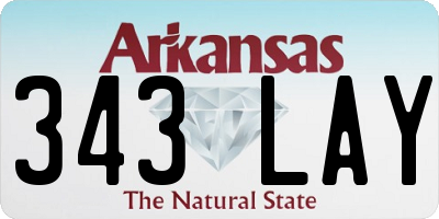 AR license plate 343LAY