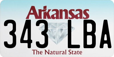 AR license plate 343LBA