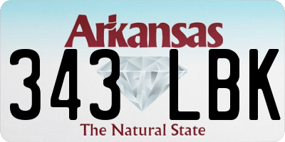 AR license plate 343LBK