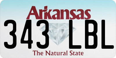 AR license plate 343LBL
