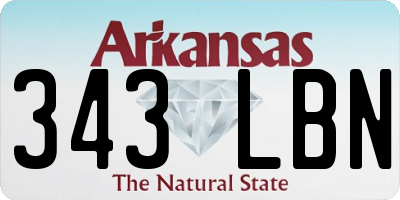 AR license plate 343LBN