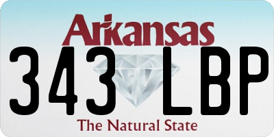 AR license plate 343LBP
