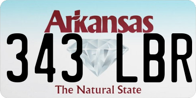 AR license plate 343LBR