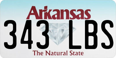 AR license plate 343LBS