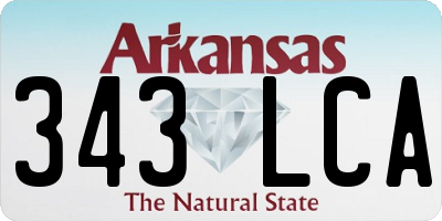 AR license plate 343LCA