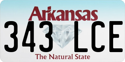 AR license plate 343LCE