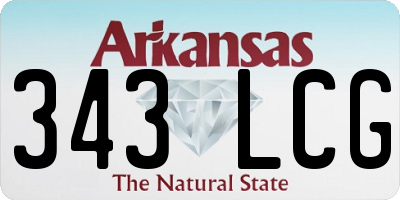 AR license plate 343LCG