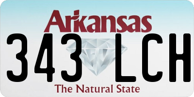 AR license plate 343LCH