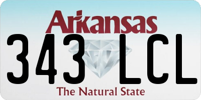 AR license plate 343LCL