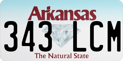 AR license plate 343LCM