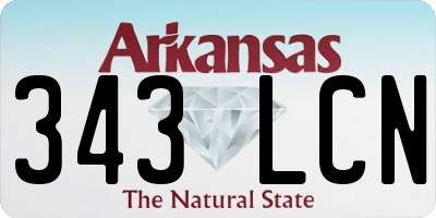 AR license plate 343LCN