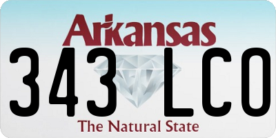 AR license plate 343LCO