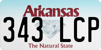 AR license plate 343LCP