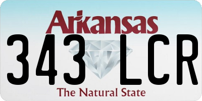 AR license plate 343LCR