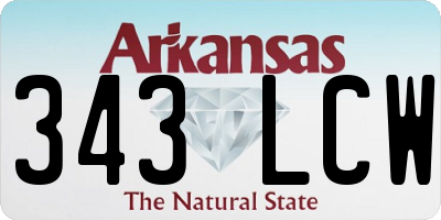 AR license plate 343LCW