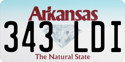 AR license plate 343LDI