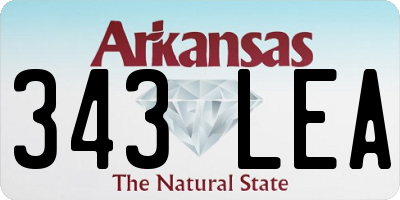 AR license plate 343LEA