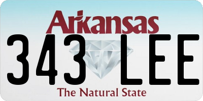 AR license plate 343LEE
