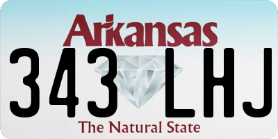 AR license plate 343LHJ