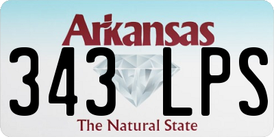 AR license plate 343LPS
