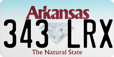 AR license plate 343LRX