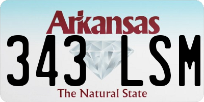 AR license plate 343LSM