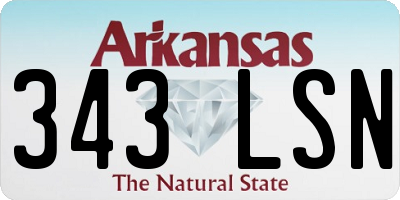 AR license plate 343LSN