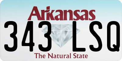 AR license plate 343LSQ