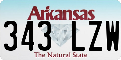 AR license plate 343LZW