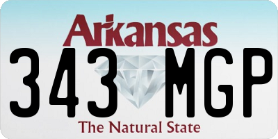 AR license plate 343MGP
