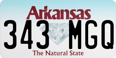 AR license plate 343MGQ