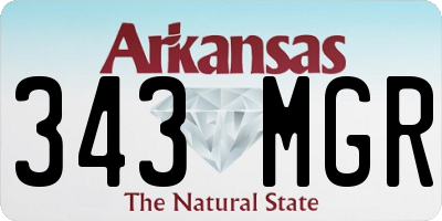 AR license plate 343MGR