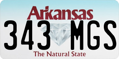 AR license plate 343MGS