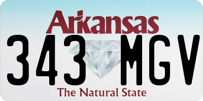 AR license plate 343MGV