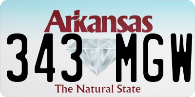 AR license plate 343MGW