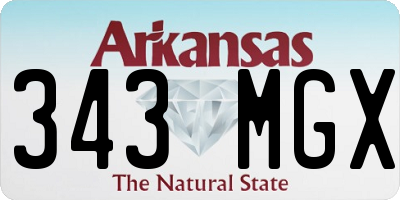 AR license plate 343MGX