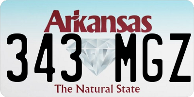 AR license plate 343MGZ