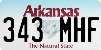 AR license plate 343MHF