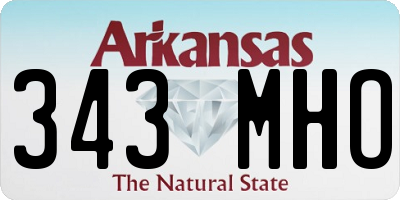 AR license plate 343MHO