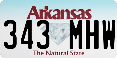 AR license plate 343MHW