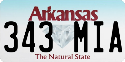 AR license plate 343MIA