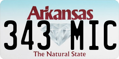 AR license plate 343MIC