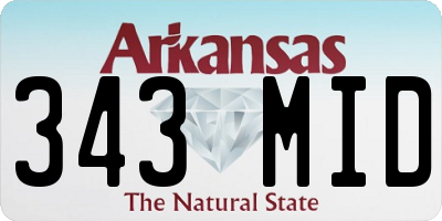 AR license plate 343MID