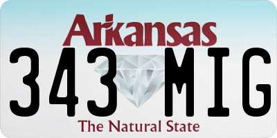 AR license plate 343MIG