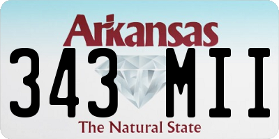 AR license plate 343MII
