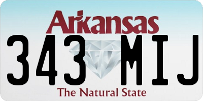 AR license plate 343MIJ