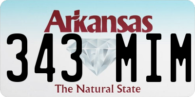 AR license plate 343MIM