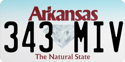 AR license plate 343MIV